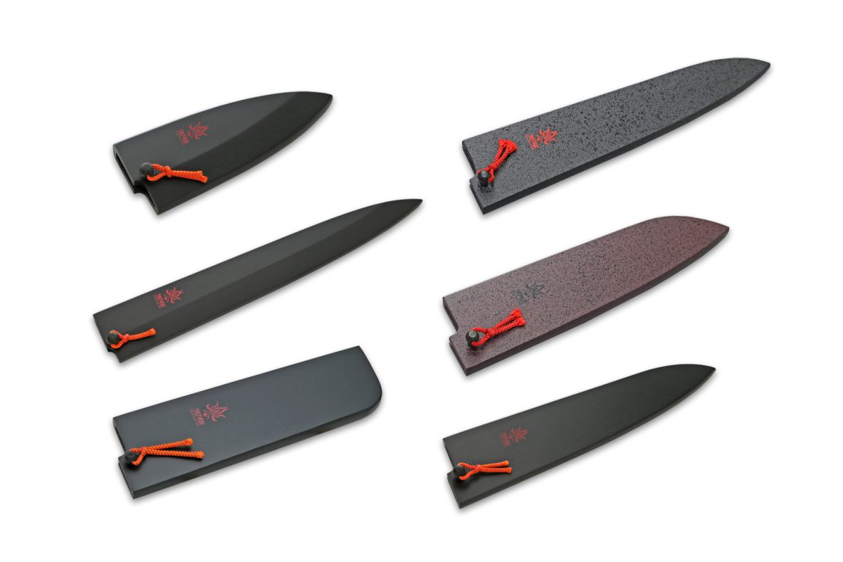 SAYA Covers (Wooden Sheaths) for KANETSUNE kitchen knives